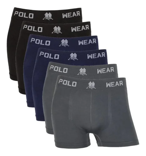 Cueca Infantil Menino Boxer Polo Wear Kit 6 Unidades
