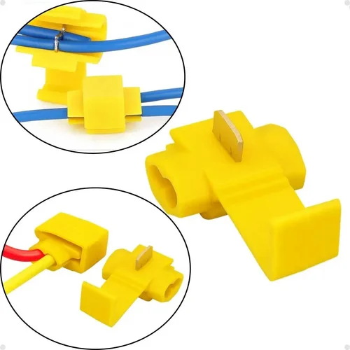 Derivacao Amarelo Emenda 2,5 A 6mm Conector 25 Peças