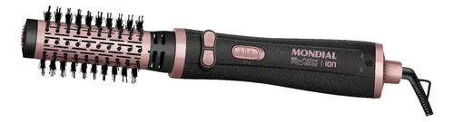 Escova Rotativa Mondial Ceramica Tourmaline Ion 3x1 Erb-01 Rosa 127/220v