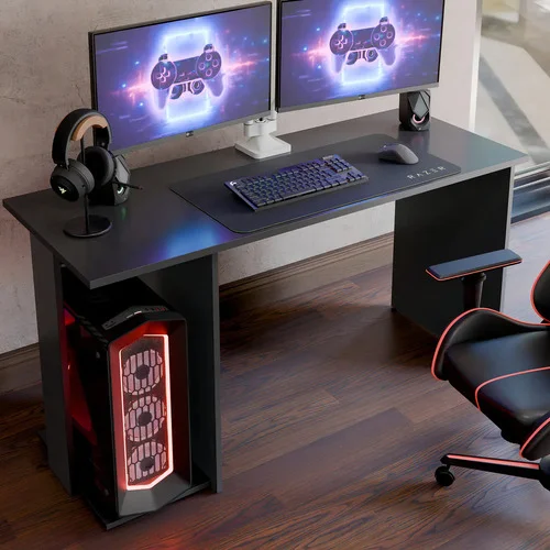 Escrivaninha Mesa Gamer Computador Notebook Estudo Trabalho Cor Preto Valorant