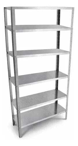 Estante Prateleira Multiuso Aço Galvanizado 180x60x28cm Prateado