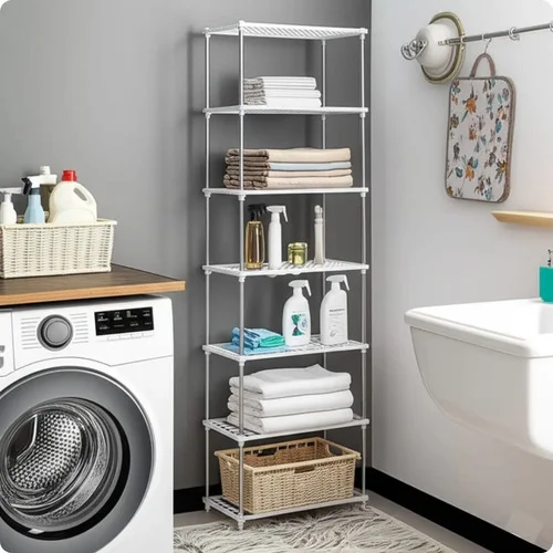 Estante Prateleira Organizador 7 Andares Modular Multiuso Branco