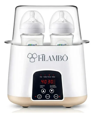 Esterilizador Aquecedor De Mamadeira Leite Bebê Automático Branco MARCA FILAMBÔ