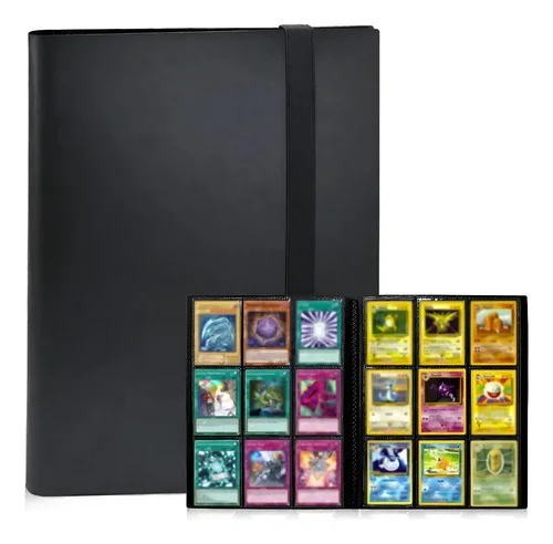 Fichário Álbum Para Cartas Pokémon - 360 Cartas Pasta Preto
