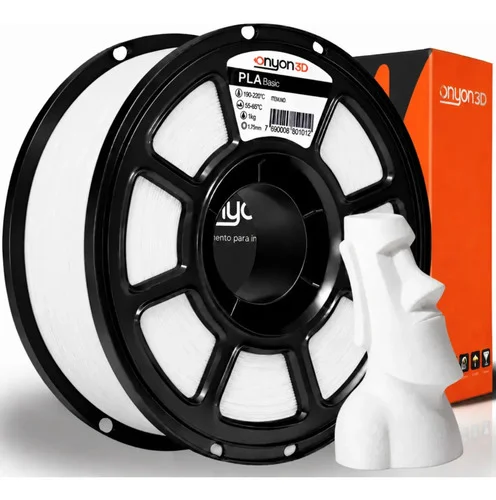 Filamento Pla Impressão 3d High Speed 1kg Onyon3d 1.75mm Ful Branco Porcelana