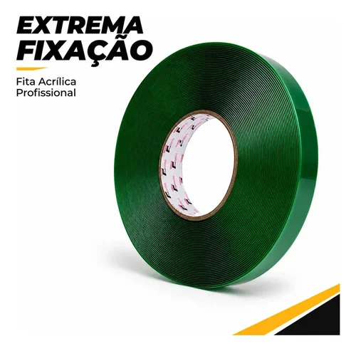 Fita Adesiva Dupla Face Acrílica Transparente Vhb 20m X 19mm Extrema Fixa Forte
