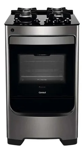 Fogão Consul 4 Bocas Inox Mesa de Vidro CFO4VAR