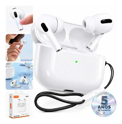Fone de Ouvido Bluetooth 5.4 Tws Sem Fio com Microfone HD Anti Ruido A Prova D'água Compatível iPhone Samsung Xiaomi Motorola Redmi Android iOs Para Esporte Academia Trabalho Game
