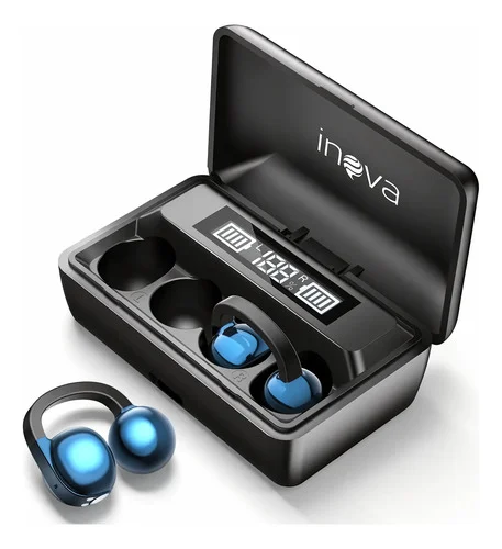 Fone De Ouvido Clip-on Bluetooth 6.0 Esportivo 60hrs Duração Preto