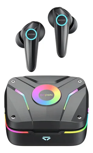 Fone De Ouvido Gamer In-ear Dapon R11 Tws Bluetooth 5.1 Rgb Cor Preto