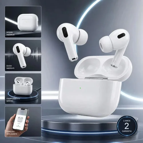 Fone Ouvido Bluetooth 5.4 Sem Fio Estojo De Carregamento Anti Ruido A Prova Dagua Compatível Com Ios Samsung Galaxy Android Tws Wireless Air Premium Microfone Touch Marca B Basto