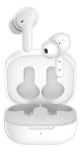 Fones de ouvido In-ear Sem Fio TWS QCY T13 ENC, Bluetooth 5.1, Bateria de 40h, 4 Microfones, Cor Branco