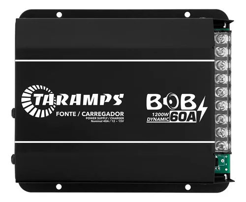 Fonte e Carregador Taramps BOB 60A 1200W para Som Automotivo Bivolt