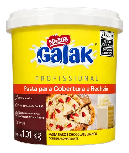 Galak E Negresco Pasta Cremosa Chocolate Branco Nestlé 1 Kg