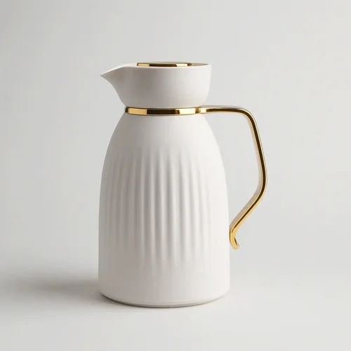 Garrafa Térmica Mônaco Bravatti 1l Fastclick Quente E Frio Off White