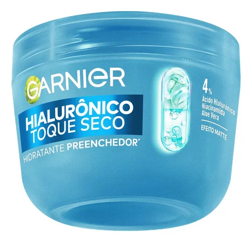 Gel Creme Hidratante Facial Hialurônico Toque Seco com Ácido Hialurônico, Niacinamida e Aloe Vera, Peles Mistas e Oleosas, 85g