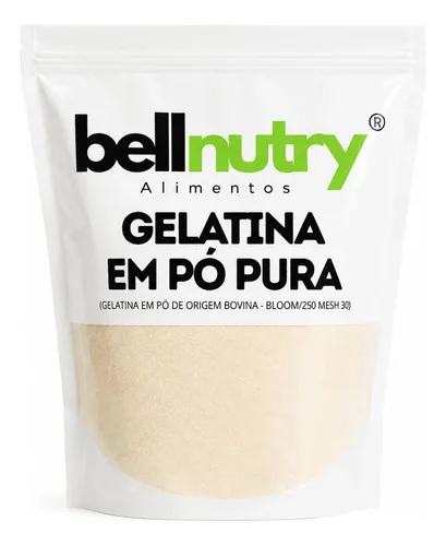 Gelatina Pura Colágeno Sem Sabor 1kg Bellnutry