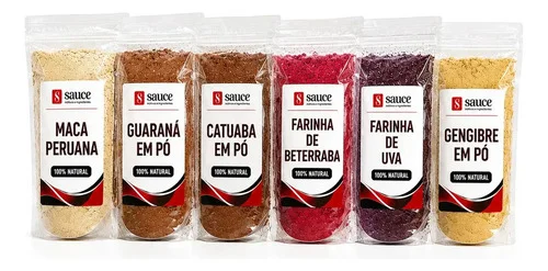 Gengibre Guaraná Catuaba Beterraba Uva Maca Peruana 100g