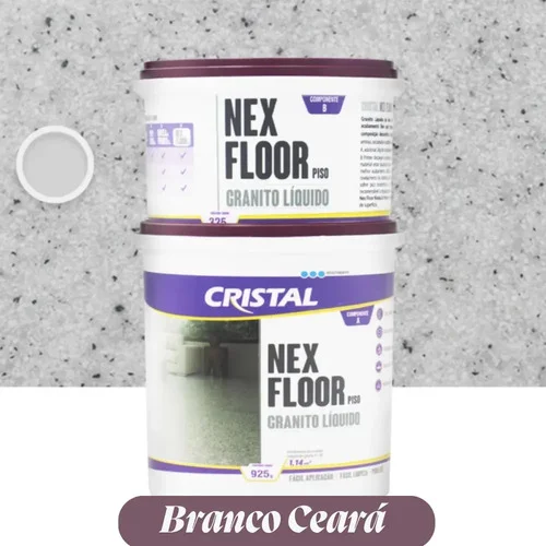 Granito Líquido Autonivelante Resistente Nex Floor 1,25 kg Branco Brilhante