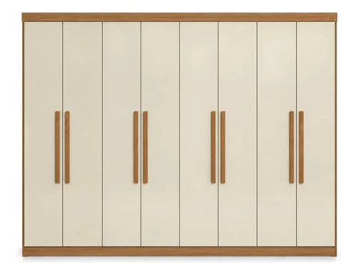 Guarda-Roupa Paris 8 Portas 200x237x47cm Cinamomo Off White