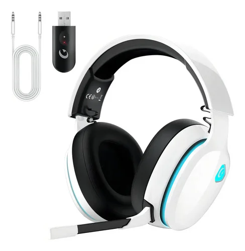 Headset Gamer Fone Sem Fio Olafvi 2.4g Bluetooth 5.3 Com Microfone Estéreo Anti-ruído Ps5 Ps4 Pc Switch 40h