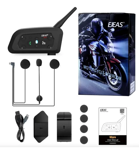 Intercomunicador Ejeas V6 Pro+ Para Capacete De Moto