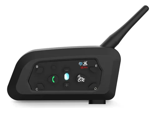 Intercomunicador LOOKEARTH V6 Pro Bluetooth 5.1 para Capacete, à Prova D'água com Redução de Ruído e Comunicação para 6 Pessoas