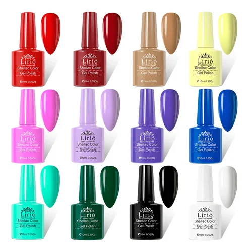 Kit 10 Esmaltes Unha Gel Polygel Manicure Pedicure Sortimento