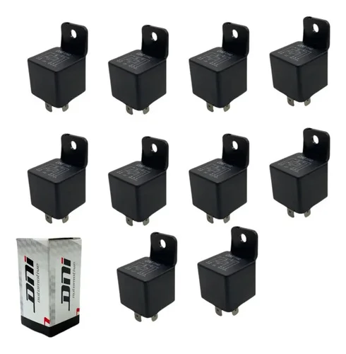 Kit 10 Rele Auxiliar Universal Reversor 40a 5 Terminais