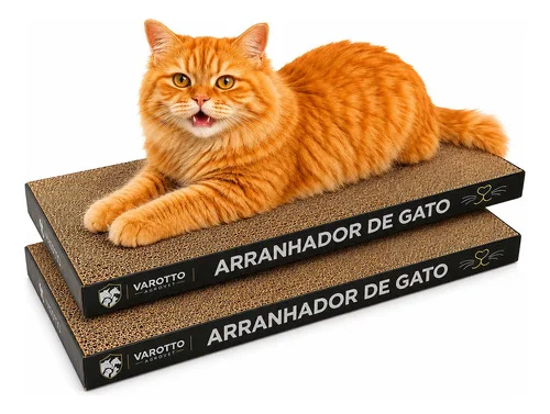 Kit 2 Arranhadores De Gato Papelão Varottoagro Antiestresse Marrom