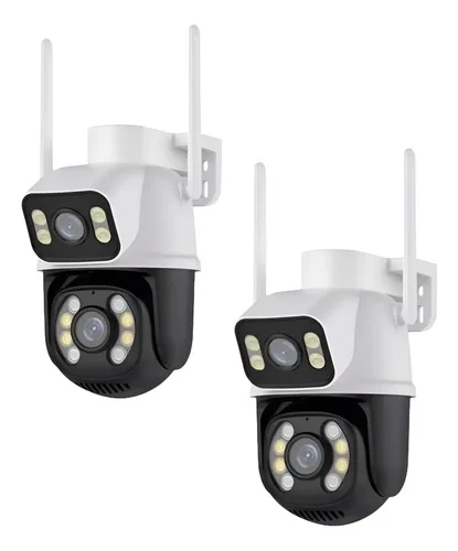 Kit 2 Câmera Wifi Externa A28 App Icsee Dupla Visão 3mp Prova Dágua Cor Branco Estary Shop