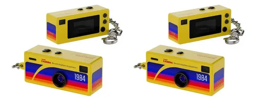 Kit 2 Mini Câmera Digital Retrô Chaveiro Portátil Foto/vídeo Sortidas