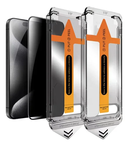 Kit 2 Película Privacidade Para iPhone 3d Com Aplicador