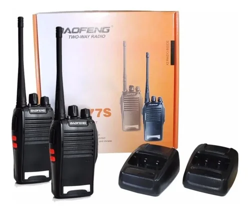 Kit 2 Radio Comunicador Walk Baofeng 777s Alcance 12 km + Fone