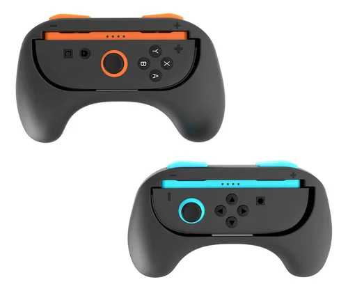 Kit 2 Suporte Grip Adaptador Controle Para Joy-con Switch 2 Preto