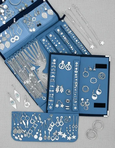 Kit 20 Peças 100% Folheados A Prata 925 Semi Joias Femininas