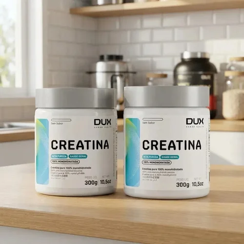 Kit 2x Creatina Dux Human Health Em Pó Sem Sabor 300g