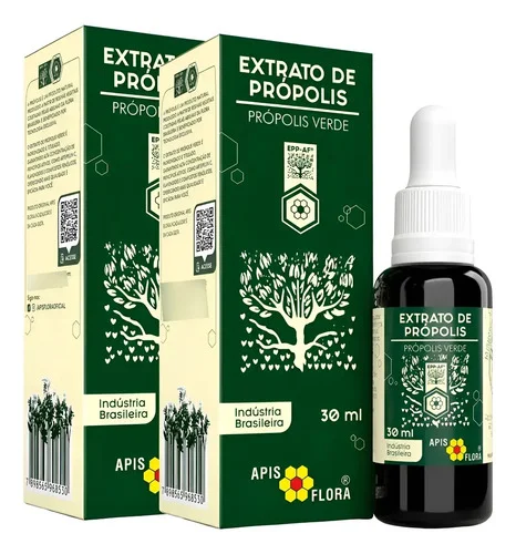 Kit 2x Extrato De Própolis Verde 30ml Potente Apis Flora