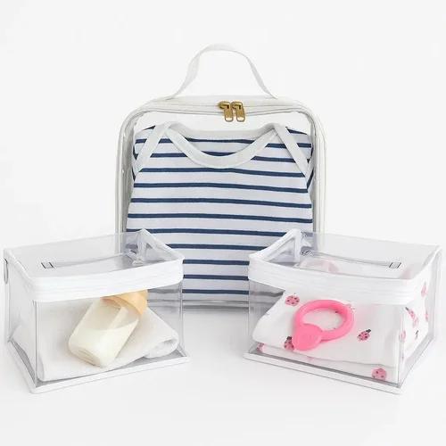 Kit 3 Porta Fralda Necessaire Higiene Bebe Bolsa Maternidade