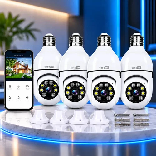 Kit 4 Câmeras de Segurança Wi-Fi IP Casenn 1080p com Visão Noturna para Casa Loja Garagem Detector De Movimentos