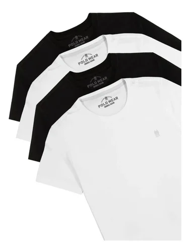 Kit 4 Camisetas Masculinas Polo Wear Sortido Sortido M Liso