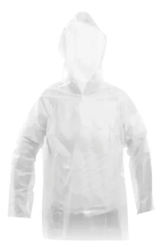 Kit 40 Capas De Chuva Descartável Transparente Unissex