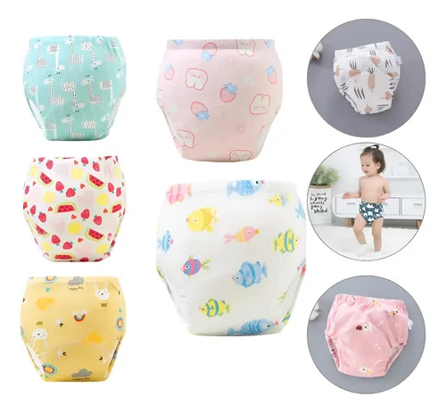 Kit 5 Cueca Calcinha Treinamento Infantil Desfralde Gentil
