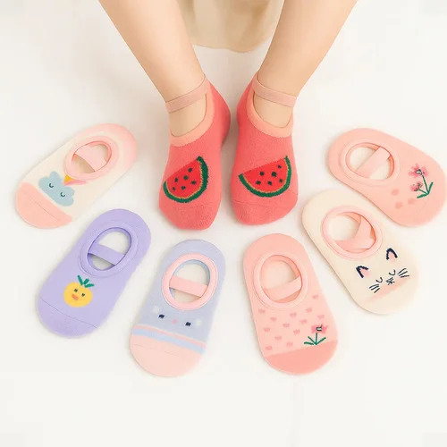 Kit 5 Pares Meia Sapatilha Infantil Antiderrapante Oferta Nf