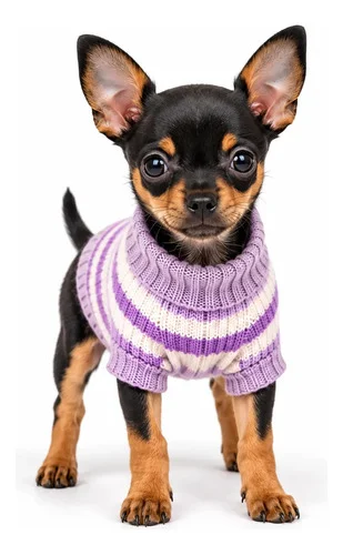 Kit 5 Roupa Pet Listradas Mini Micro Pinscher Chihuahua