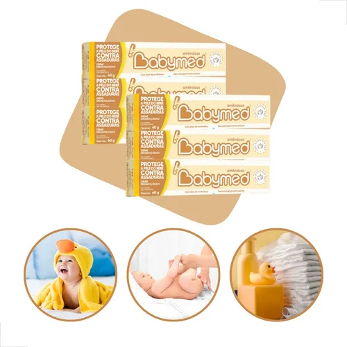Kit 6 Babymed Cimed Pomada Para Assaduras Bebê Rn 40g