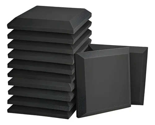 Kit 60 Espumas Acústicas 50 X 50 X 5cm Antichamas Cinza-escuro