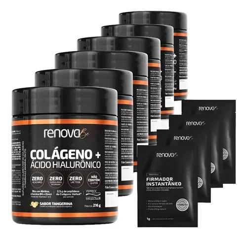 Kit 6x Colágeno Verisol Ácido Hialurônico Renova Be Biotina