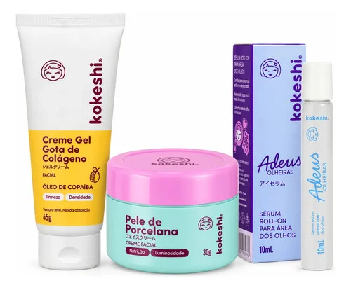 Kit Adeus Olheiras + Colágeno + Pele Porcelana Skincare