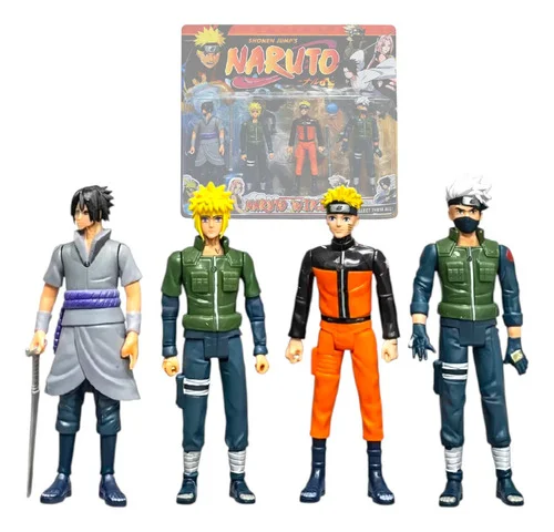 Kit Cartela 4 Bonecos Naruto Coleção Premium 17 Cm Brinquedo